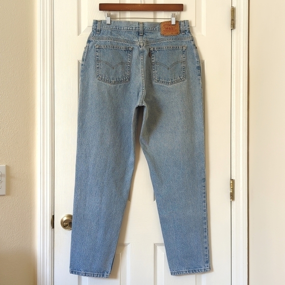 Levi's Y2K Vintage 550 Medium Wash Relaxed Fit Tapered Leg Denim Jeans 16 Mis M - Picture 4 of 15